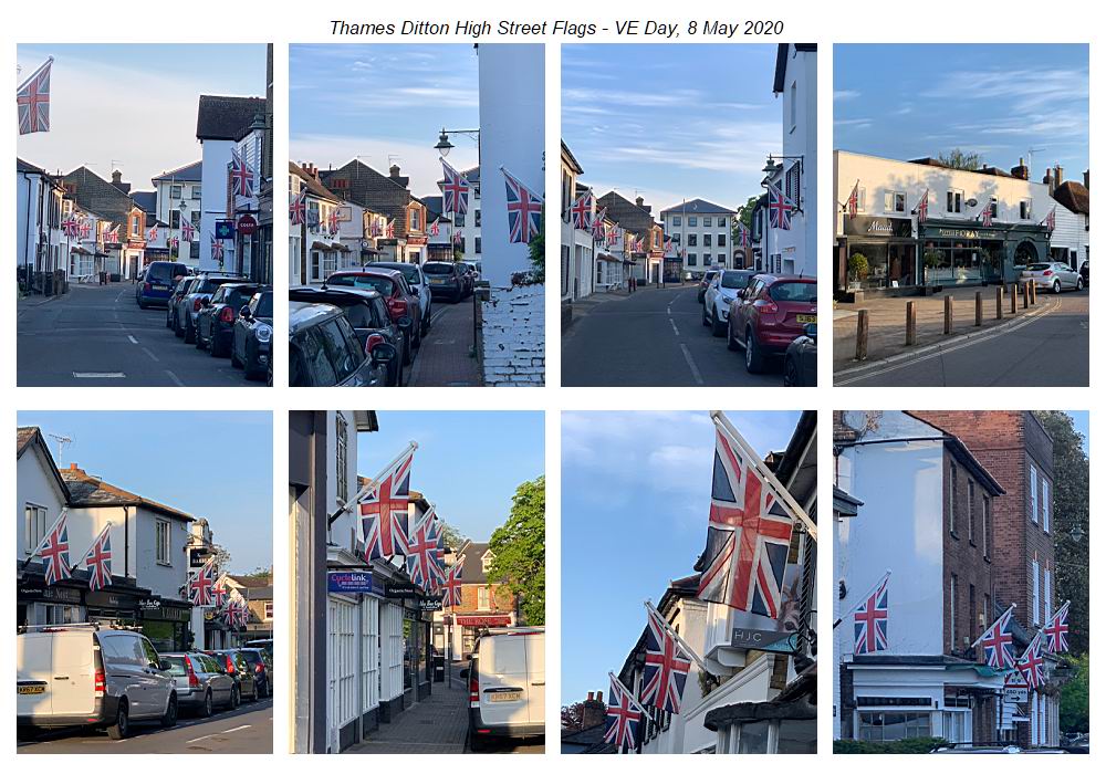 TD High Street VE Day flags